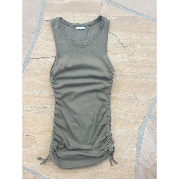 Good American Ruched Sides Tank Dress Green M - Picture 1 of 4
